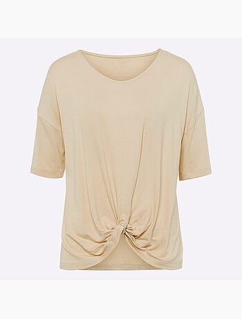 T-shirt à Manches Courtes Nœud Décoratif Tendance - Taille Standard - helline