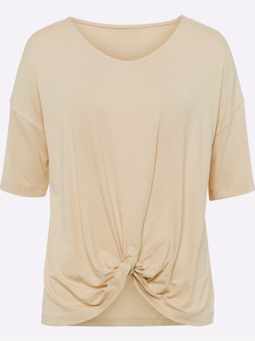 T-shirt à Manches Courtes Nœud Décoratif Tendance - Taille Standard - Helline - Kiabi