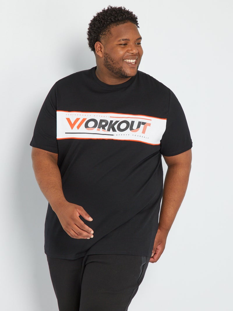 T-shirt à manches courtes Noir - Kiabi