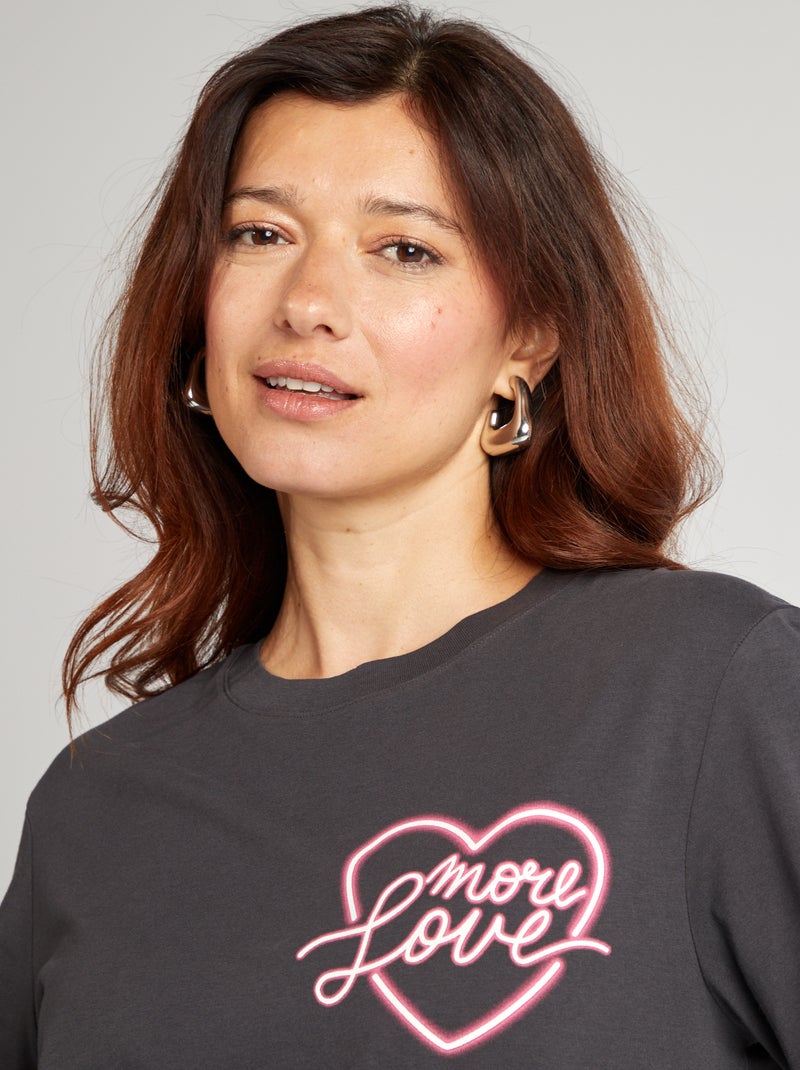 T-shirt à manches courtes Noir - Kiabi