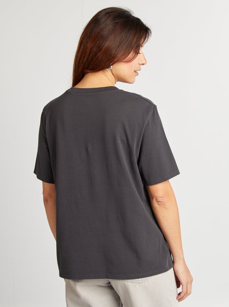 T-shirt à manches courtes Noir - Kiabi