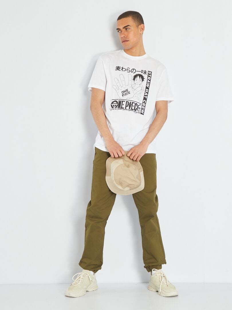 T-shirt à manches courtes 'One Piece' blanc - Kiabi