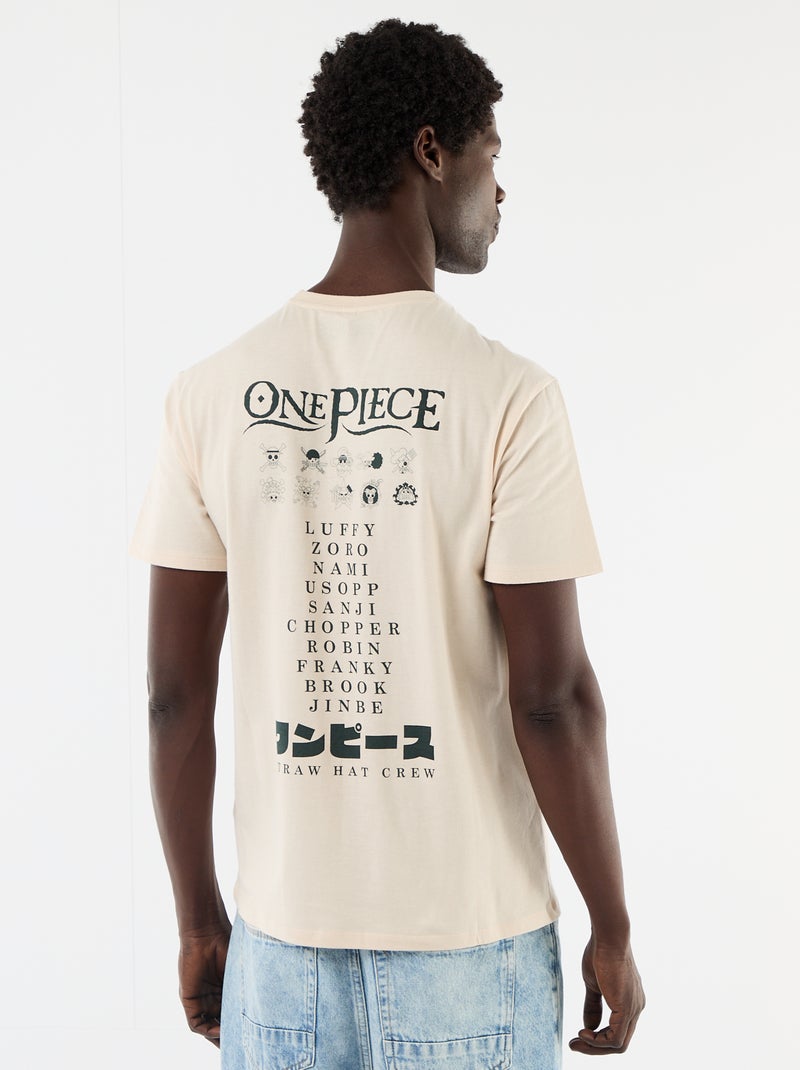 T-shirt à manches courtes 'One Piece' Gris - Kiabi