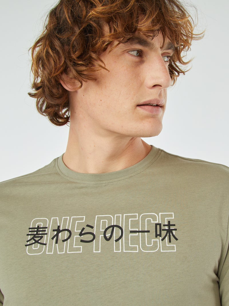 T-shirt à manches courtes 'One Piece' VERT - Kiabi