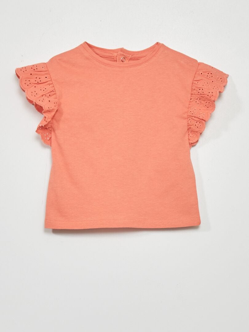T-shirt à manches courtes Orange - Kiabi