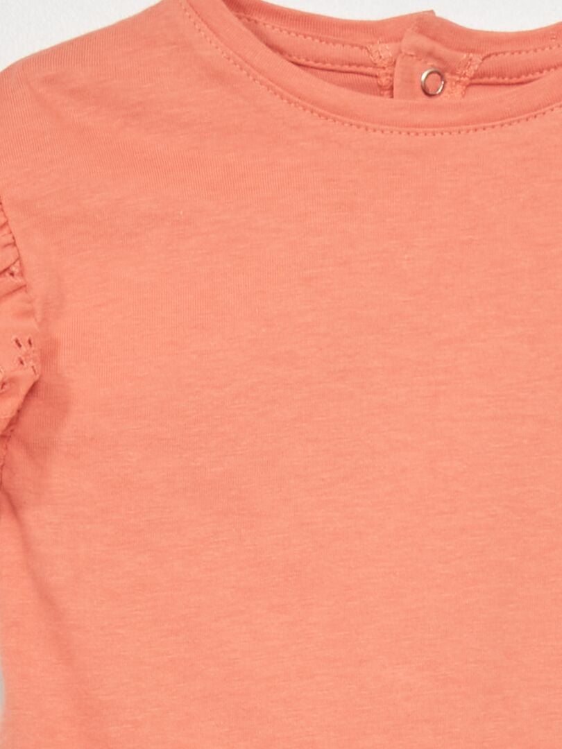 T-shirt à manches courtes Orange - Kiabi
