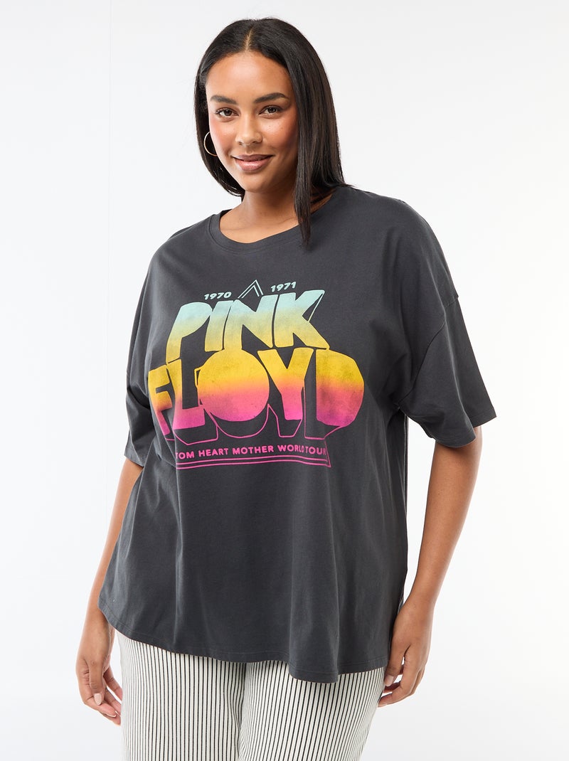 T-shirt à manches courtes 'Pink Floyd' Noir - Kiabi