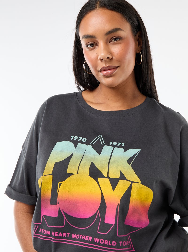 T-shirt à manches courtes 'Pink Floyd' Noir - Kiabi