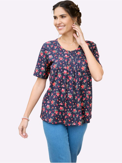 T-shirt à Manches Courtes Plis Affinants à L'encolure - Taille Standard - Moda Vilona - Kiabi T-shirt à Manches Courtes Plis Affinants à L'encolure - Taille Standard - Moda Vilona - Kiabi