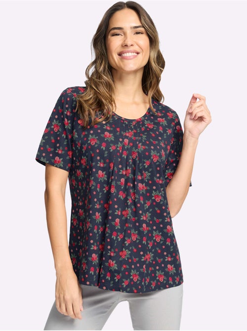 T-shirt à Manches Courtes Plis Affinants à L'encolure - Taille Standard - Moda Vilona - Kiabi T-shirt à Manches Courtes Plis Affinants à L'encolure - Taille Standard - Moda Vilona - Kiabi