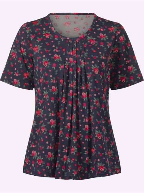T-shirt à Manches Courtes Plis Affinants à L'encolure - Taille Standard - Moda Vilona - Kiabi T-shirt à Manches Courtes Plis Affinants à L'encolure - Taille Standard - Moda Vilona - Kiabi