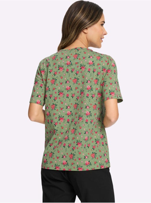 T-shirt à Manches Courtes Plis Affinants à L'encolure - Taille Standard - Moda Vilona - Kiabi T-shirt à Manches Courtes Plis Affinants à L'encolure - Taille Standard - Moda Vilona - Kiabi