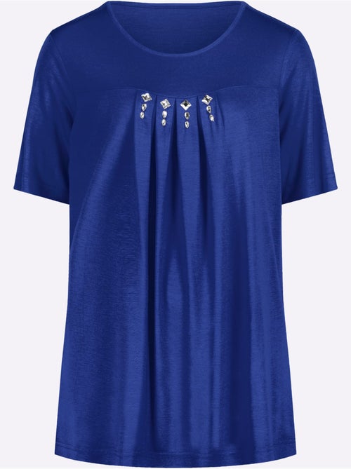 T-shirt à Manches Courtes Plis Creux Tendance - Taille Standard - Moda Vilona - Kiabi T-shirt à Manches Courtes Plis Creux Tendance - Taille Standard - Moda Vilona - Kiabi