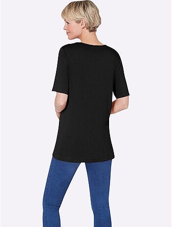 T-shirt à Manches Courtes Plis Creux Tendance - Taille Standard - Moda Vilona