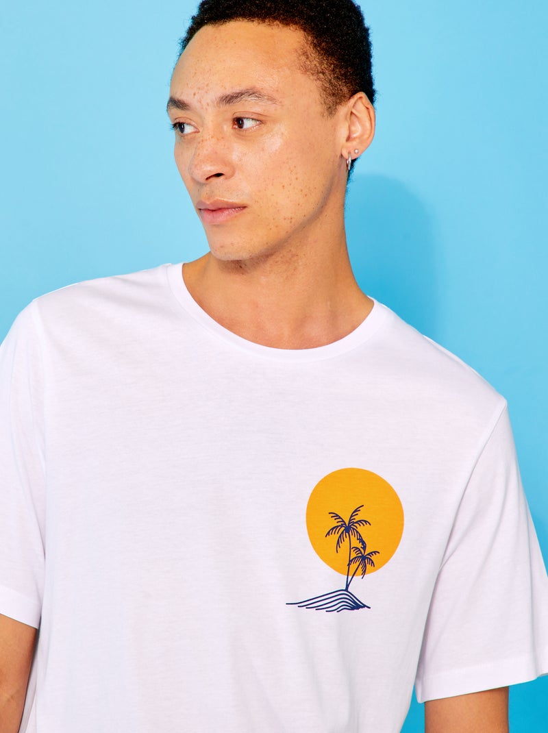 T-shirt à manches courtes 'Produkt' Blanc - Kiabi