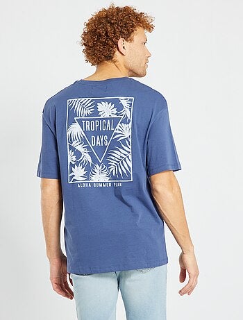 T-shirt à manches courtes 'Produkt' - Produkt - Bleu - M - Coton - Eté - KIABI