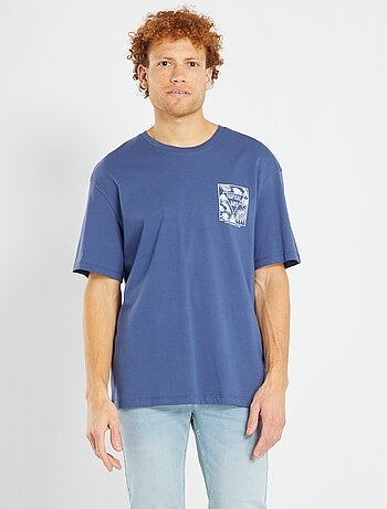 T-shirt à manches courtes 'Produkt' - Produkt - Bleu - M - Coton - Eté - KIABI