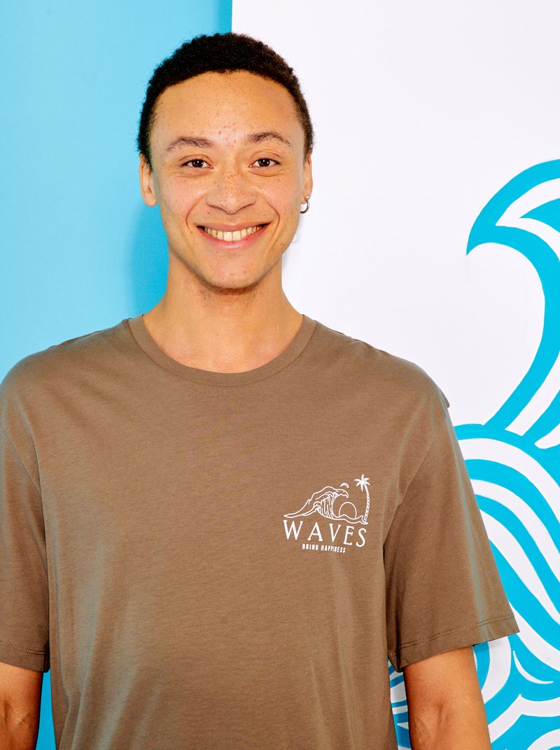 T-shirt à manches courtes 'Produkt' Kaki - Kiabi