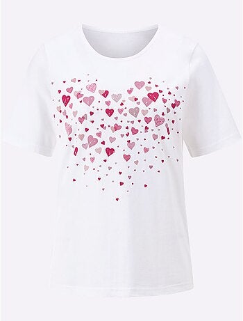 T-shirt à Manches Courtes Pur Coton - Taille Standard - Moda Vilona