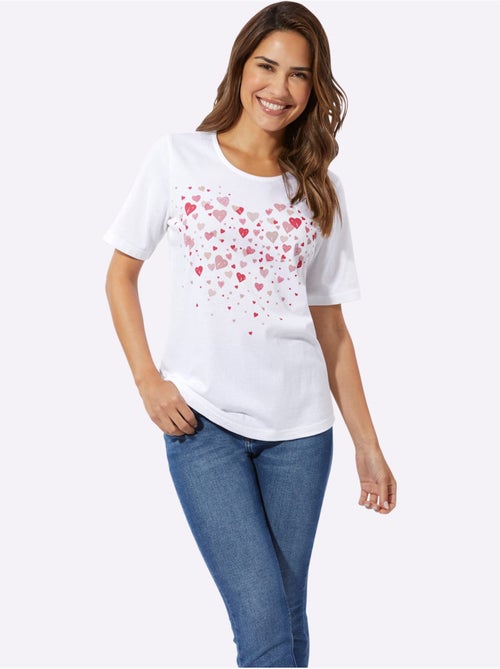 T-shirt à Manches Courtes Pur Coton - Taille Standard - Moda Vilona - Kiabi