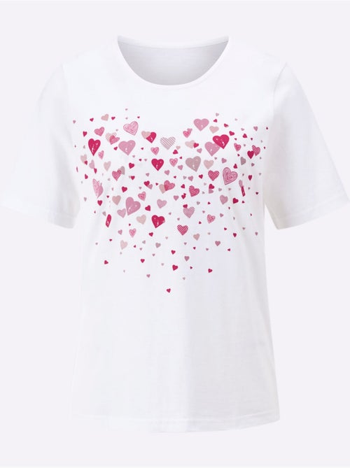 T-shirt à Manches Courtes Pur Coton - Taille Standard - Moda Vilona - Kiabi