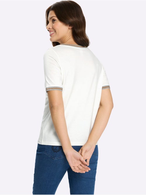 T-shirt à Manches Courtes Pur Coton - Taille Standard - Moda Vilona - Kiabi T-shirt à Manches Courtes Pur Coton - Taille Standard - Moda Vilona - Kiabi