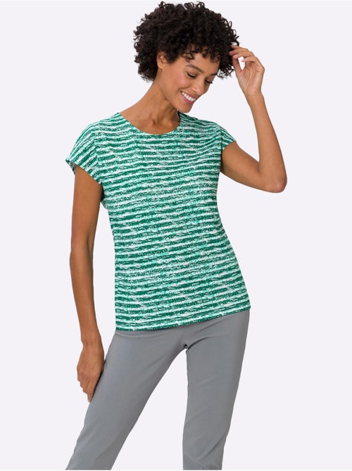 T-shirt à Manches Courtes Pur Coton - Taille Standard - Moda Vilona - Kiabi T-shirt à Manches Courtes Pur Coton - Taille Standard - Moda Vilona - Kiabi