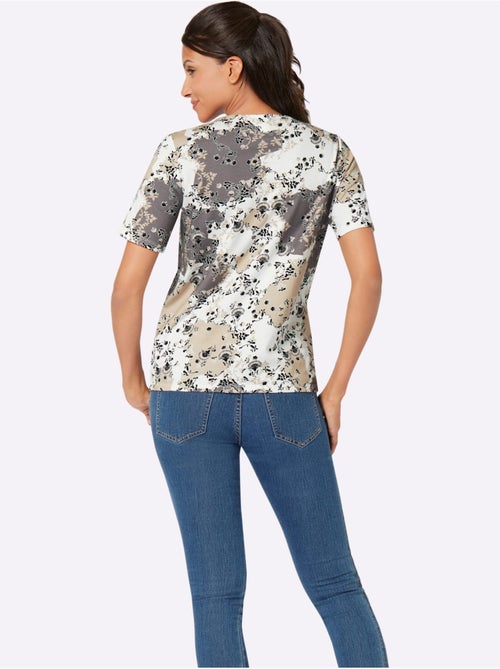T-shirt à Manches Courtes Pur Coton - Taille Standard - Moda Vilona - Kiabi