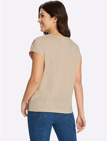 T-shirt à Manches Courtes Pur Coton - Taille Standard - Moda Vilona