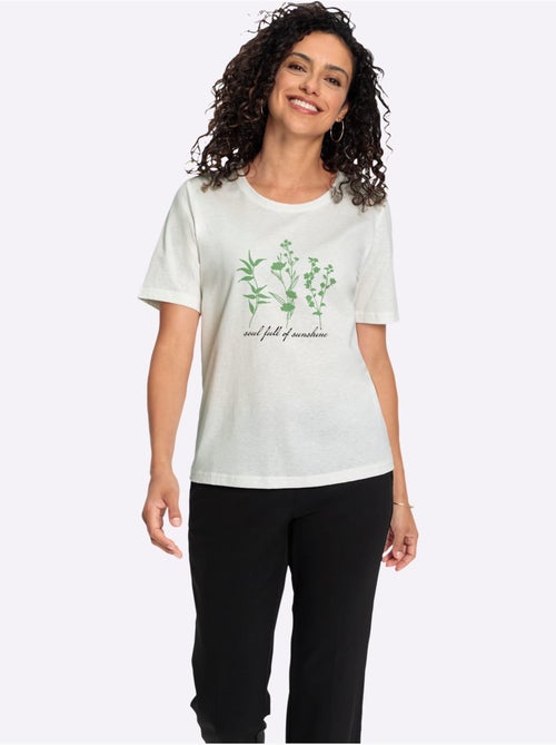 T-shirt à Manches Courtes Pur Coton - Taille Standard - Witt - Kiabi