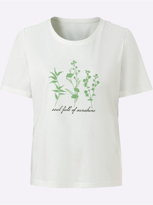 T-shirt à Manches Courtes Pur Coton - Taille Standard - Witt - Kiabi