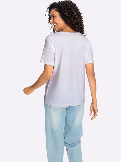 T-shirt à Manches Courtes Pur Coton - Taille Standard - Witt - Kiabi