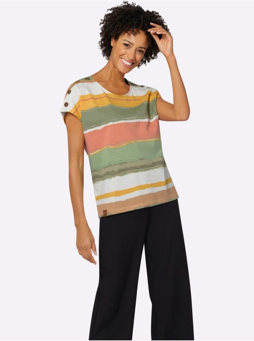 T-shirt à Manches Courtes Pur Coton - Taille Standard - Witt - Kiabi