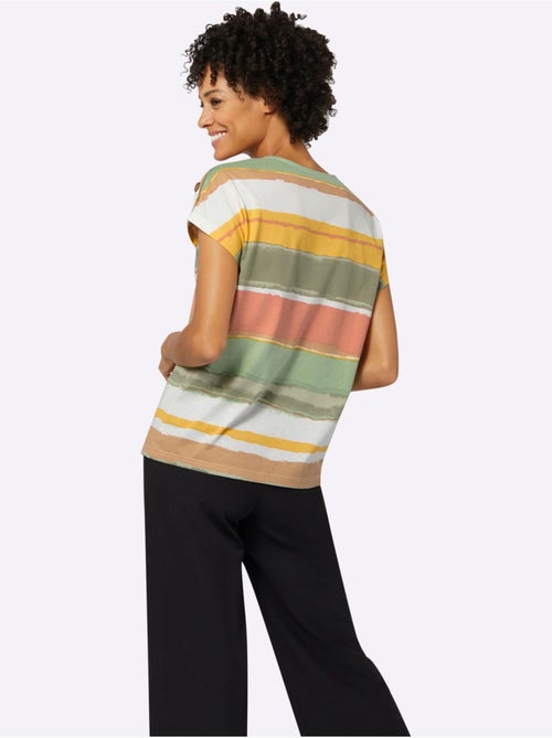 T-shirt à Manches Courtes Pur Coton - Taille Standard - Witt - Kiabi