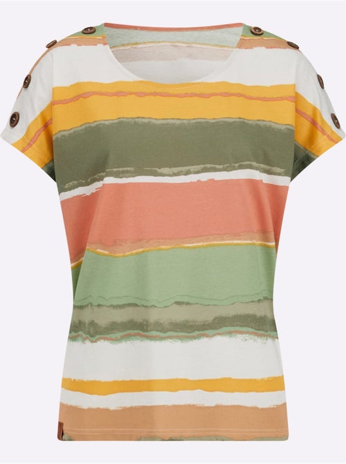 T-shirt à Manches Courtes Pur Coton - Taille Standard - Witt - Kiabi