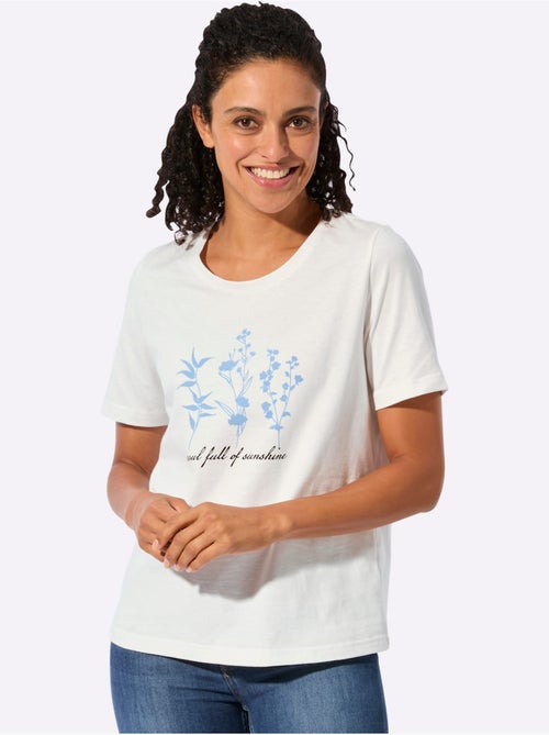 T-shirt à Manches Courtes Pur Coton - Taille Standard - Witt - Kiabi