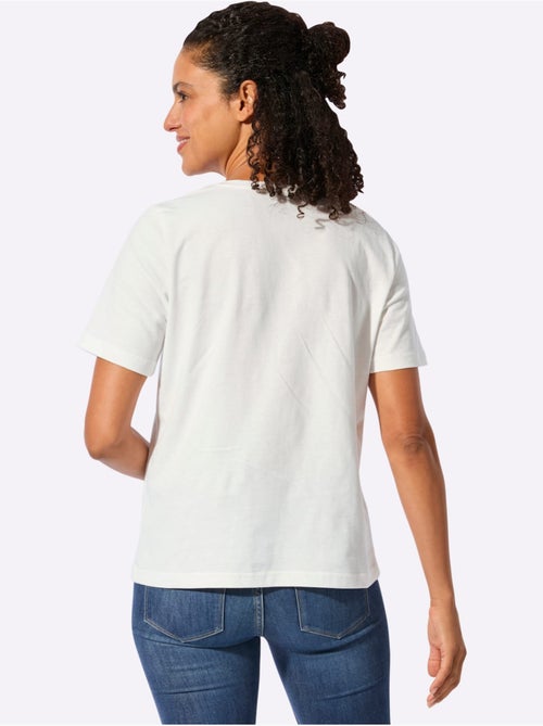 T-shirt à Manches Courtes Pur Coton - Taille Standard - Witt - Kiabi