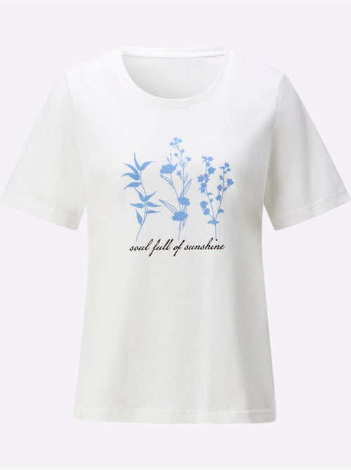 T-shirt à Manches Courtes Pur Coton - Taille Standard - Witt - Kiabi