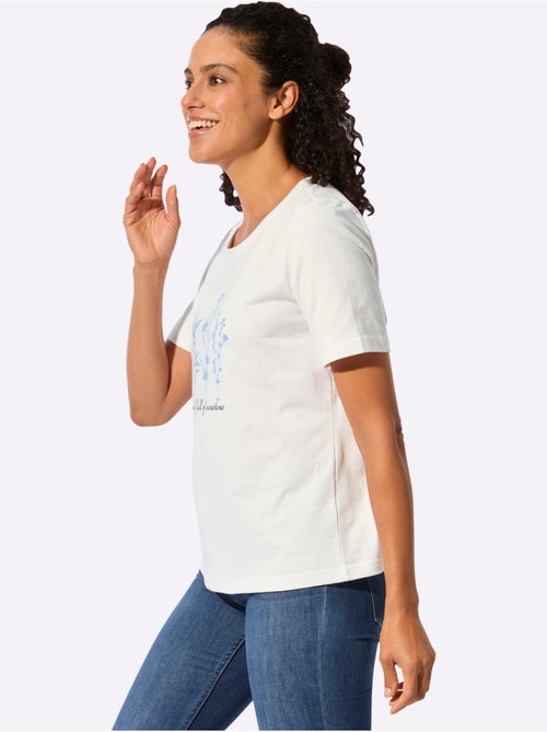 T-shirt à Manches Courtes Pur Coton - Taille Standard - Witt - Kiabi