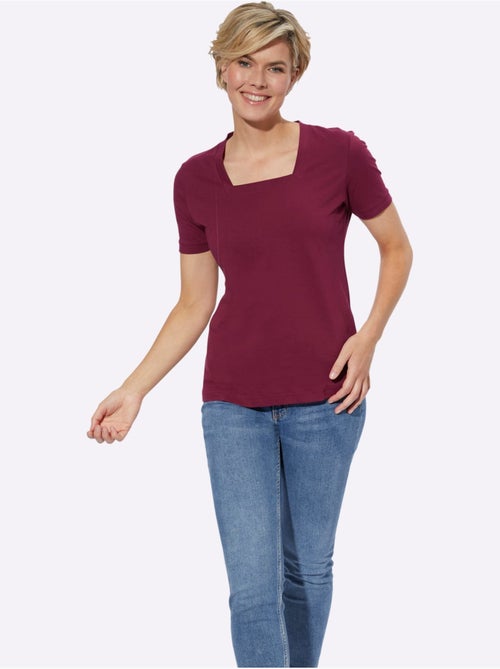 T-shirt à Manches Courtes Pur Coton - Taille Standard - Witt - Kiabi