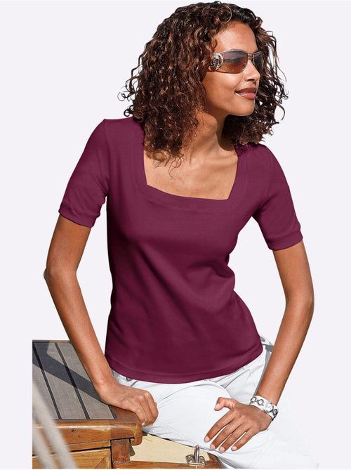 T-shirt à Manches Courtes Pur Coton - Taille Standard - Witt - Kiabi