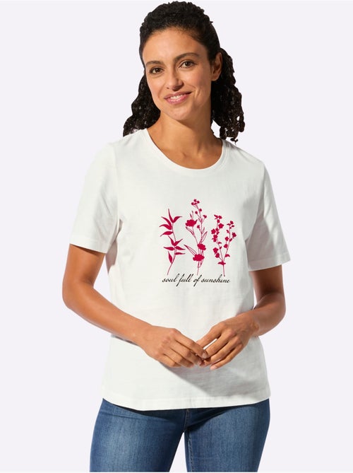 T-shirt à Manches Courtes Pur Coton - Taille Standard - Witt - Kiabi