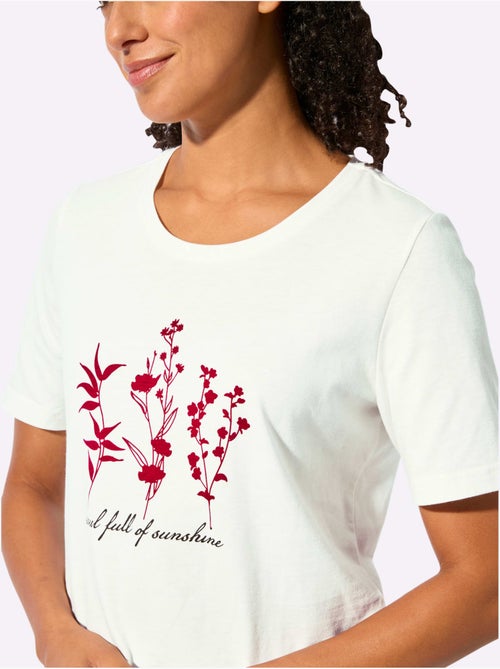 T-shirt à Manches Courtes Pur Coton - Taille Standard - Witt - Kiabi