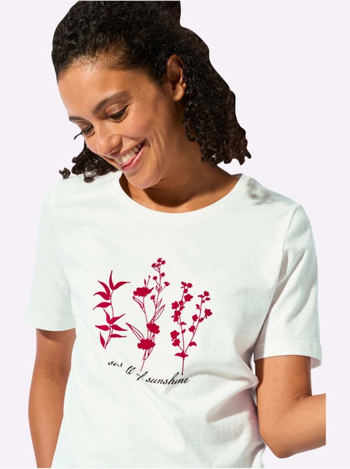 T-shirt à Manches Courtes Pur Coton - Taille Standard - Witt - Kiabi