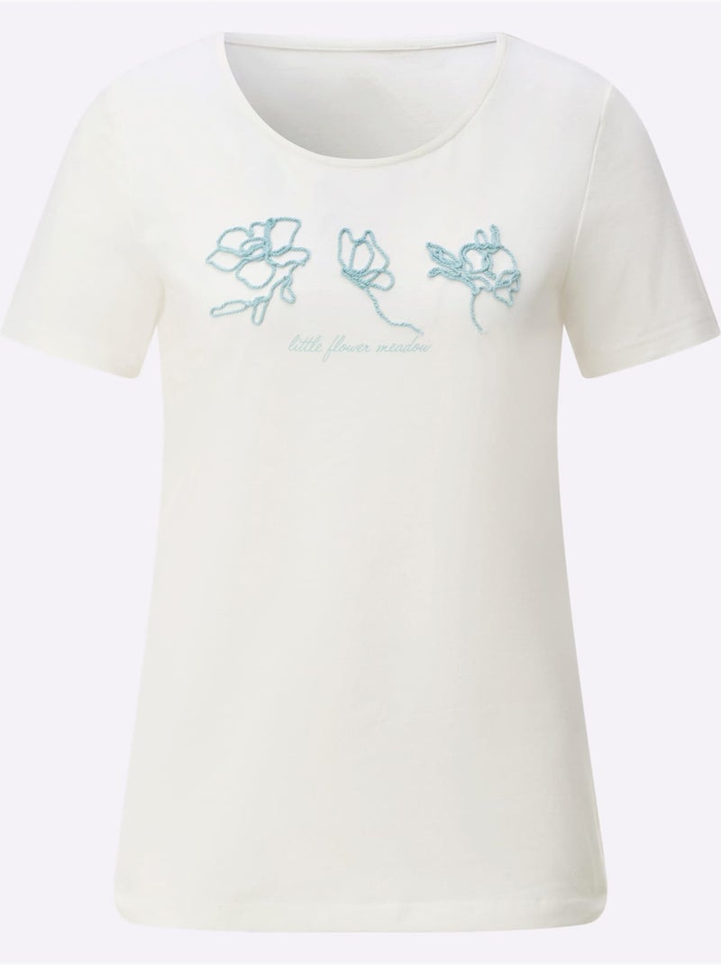 T-shirt à Manches Courtes Qualité Coton - Taille Standard - Witt Beige/Vert - Kiabi