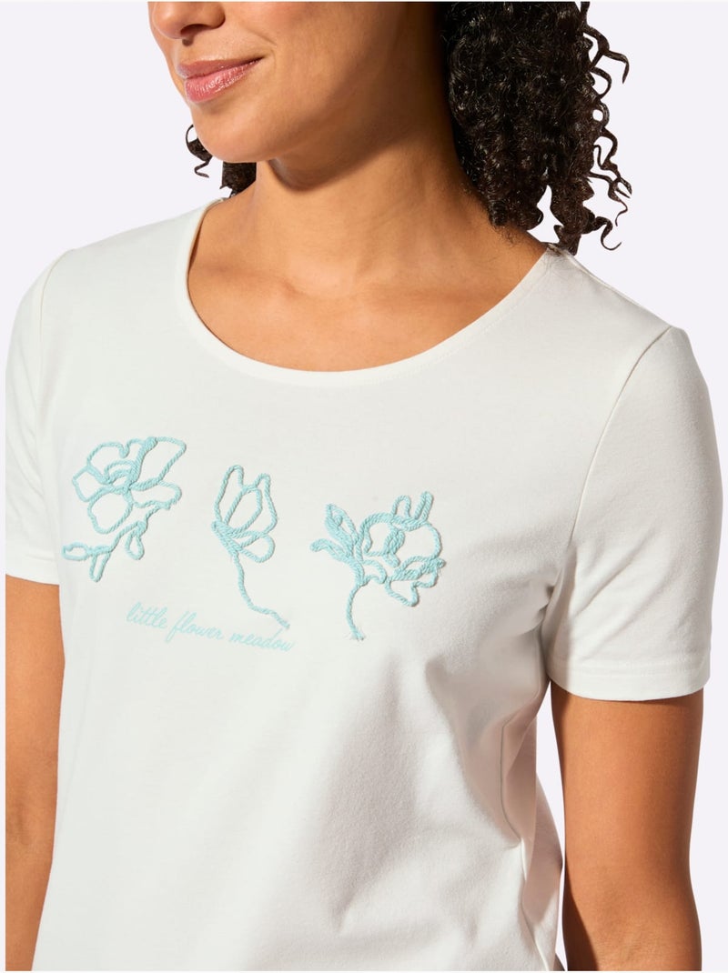 T-shirt à Manches Courtes Qualité Coton - Taille Standard - Witt Beige/Vert - Kiabi