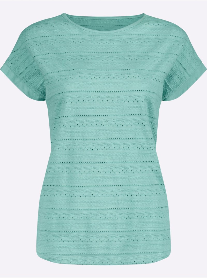 T-shirt à manches courtes qualité coton - taille standard - witt Menthe - Kiabi