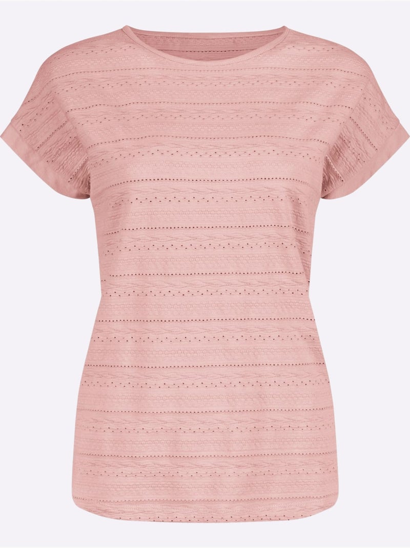T-shirt à manches courtes qualité coton - taille standard - witt Rose - Kiabi