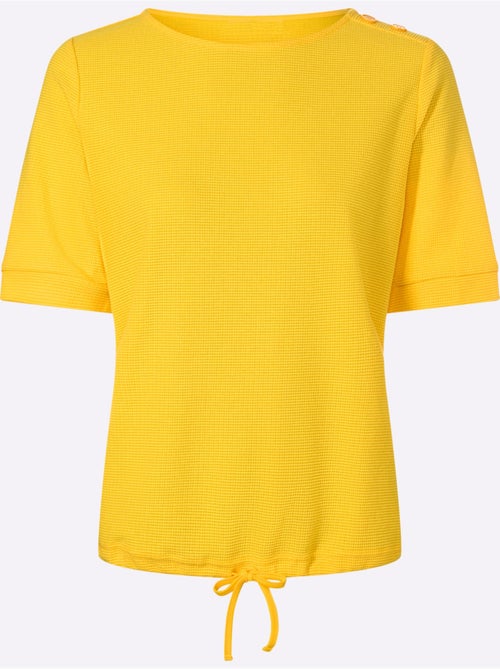 T-shirt à manches courtes qualité finement structurée - taille standard - helline - Kiabi