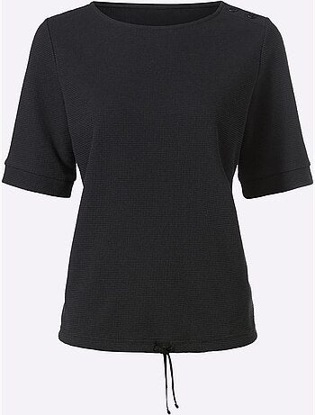 T-shirt à Manches Courtes Qualité Finement Structurée - Taille Standard - Helline